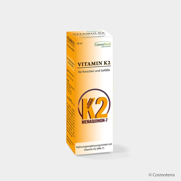 Nahrungsergänzung für die Knochen: Vitamin K2 Tropfen von Cosmoterra